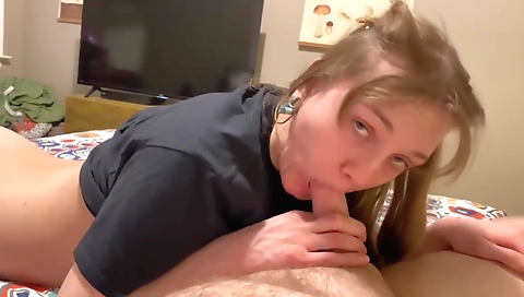 Sexy young blonde gets creampie