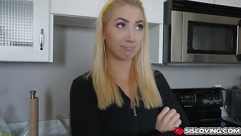 Sexy blonde with a huge black cock