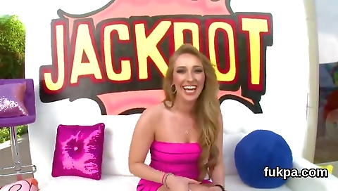 Sexy young blonde take cling spooky trannies fucked by a huge cock