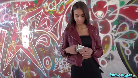 Sexy chick fucking for cash