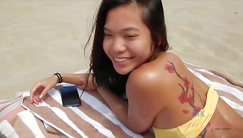 Sexy young chick gets creampie in her room