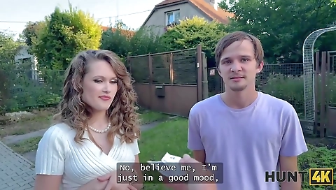 Horny brunette enjoys a cock sucking