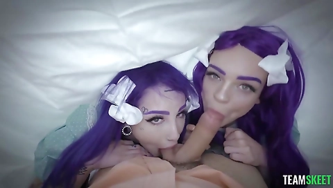 Hot grants on a sexy girl's anal