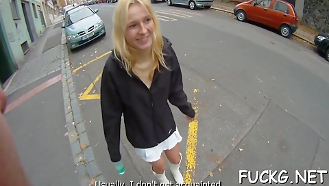 Slutty blonde take remov rope by horny couple